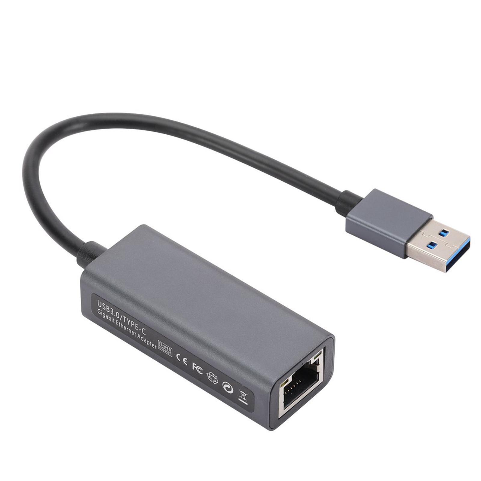 USB Ethernet Adapter, Dongle 10/100/1000Mbps High Speed Network Card for Windows PC Laptop