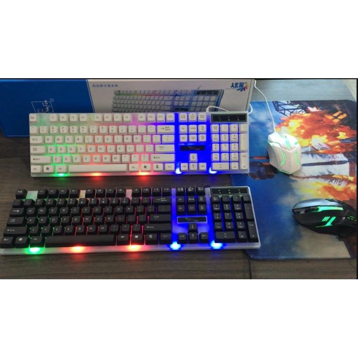 Bộ Bàn phím kèm chuột gaming G21 giả cơ chế độ bật tắt đèn led giá rẻ