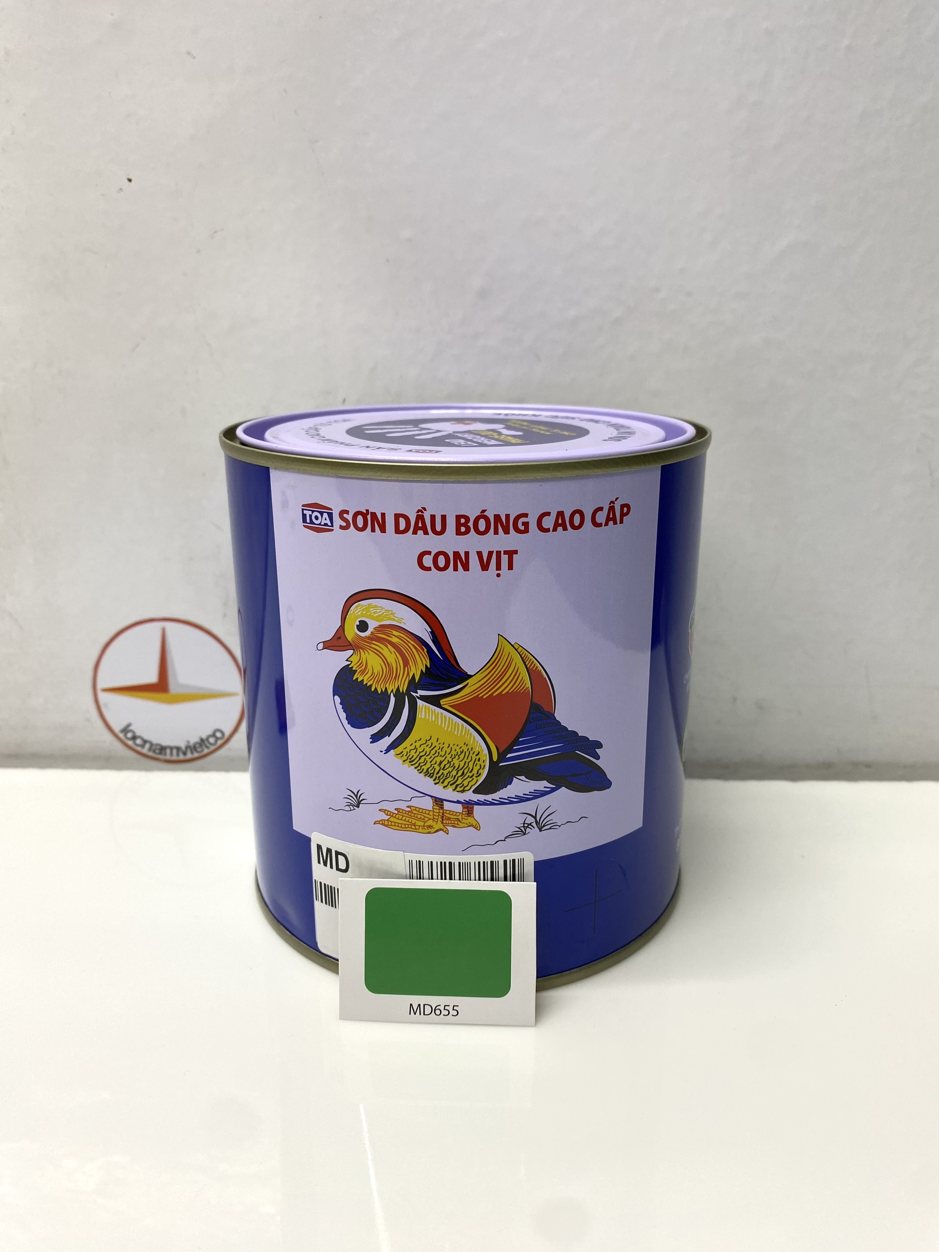 Sơn dầu cao cấp TOA Con Vịt màu xanh lá MD 655 _ 800 ml