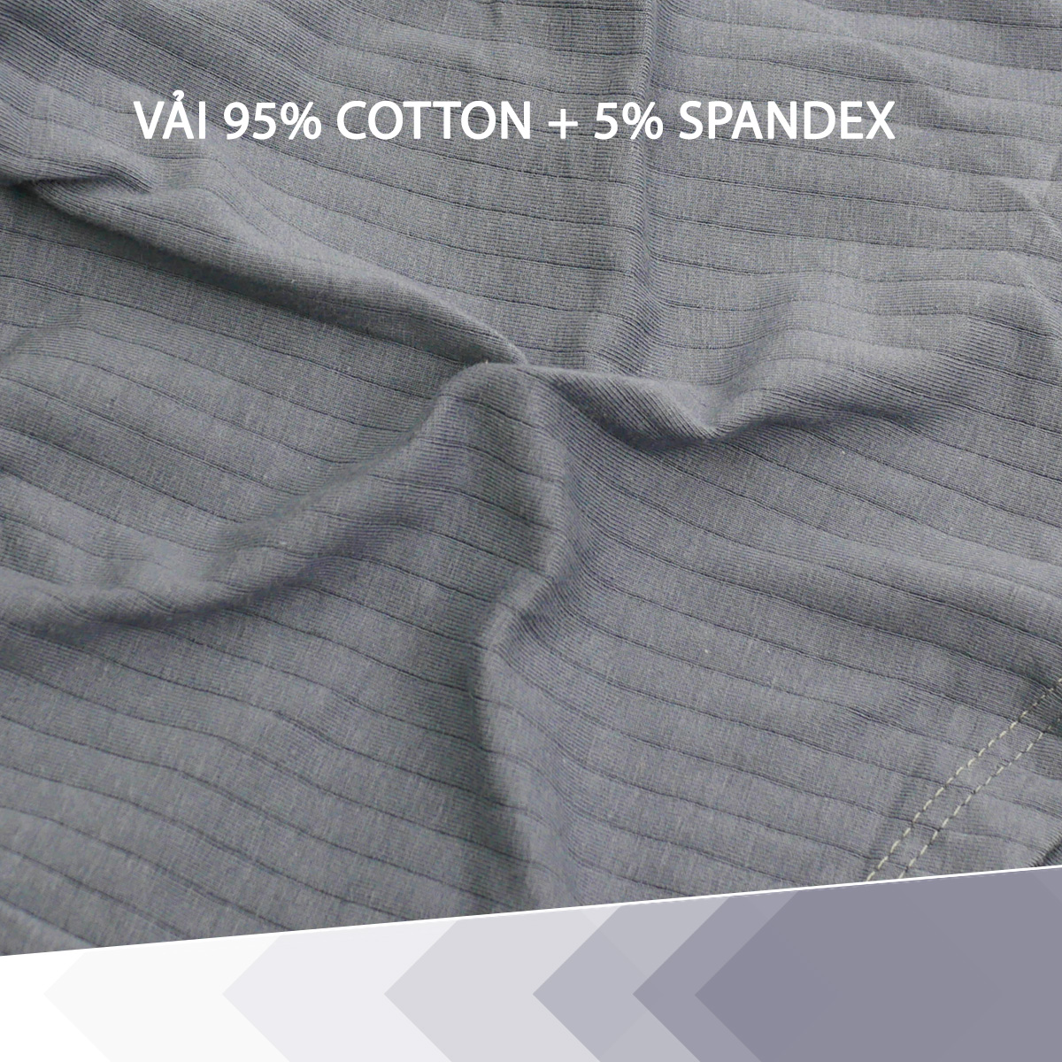 Quần lót nam boxer đùi cotton cao cấp đẹp gợi cảm Fossati Classic Rise co dãn 4 chiều màu xanh trẻ trung, vải 95% cotton 5% Spandex sọc dệt đẹp, may tôn dáng