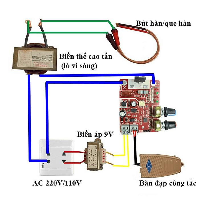 Mạch hàn cell pin 100A