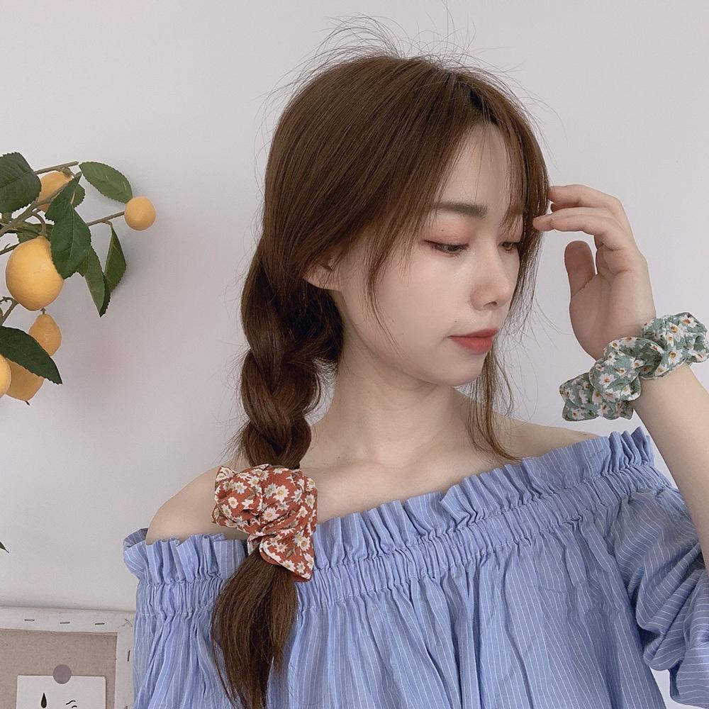 Scrunchies Vải Cotton Hoa Nhí Nhiều Màu Sắc