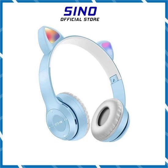 Tai Nghe Bluetooth FlaskBacks -Tai Nghe Gaming Mèo HP47 - Có Mic - Âm Bass Chuẩn - Dung Lượng Pin Khủng Nhiều Màu 400mAh