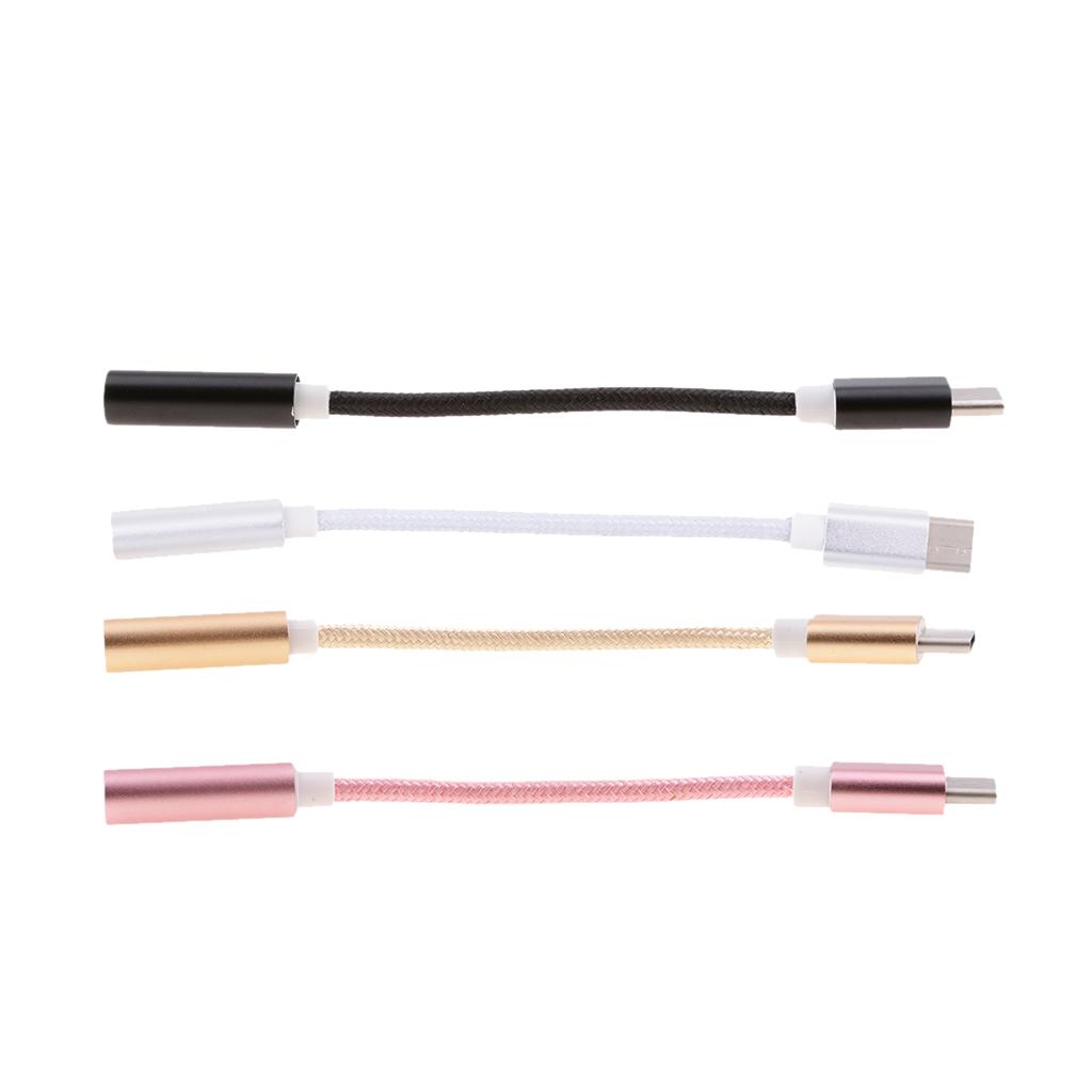 2 Pcs to 3.5mm Audio Headphone Adapter Connector,usb to 3.5mm Audio Mic F Adapter for Droid,Headphone, Devices,Black