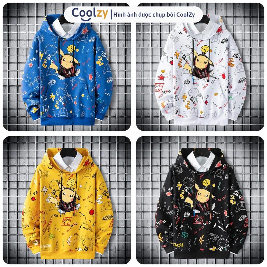 Áo khoác nỉ unisex Hoodie ️ Áo khoác hoodie ulzzang PIKACHU NGẬM ỐNG HÚT, form unisex nam nữ trẻ trung