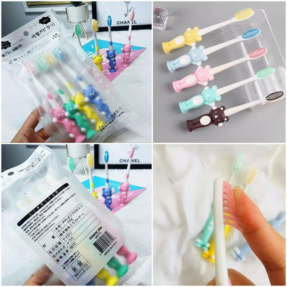 Set 4 bàn chải đánh răng trẻ em hình thú