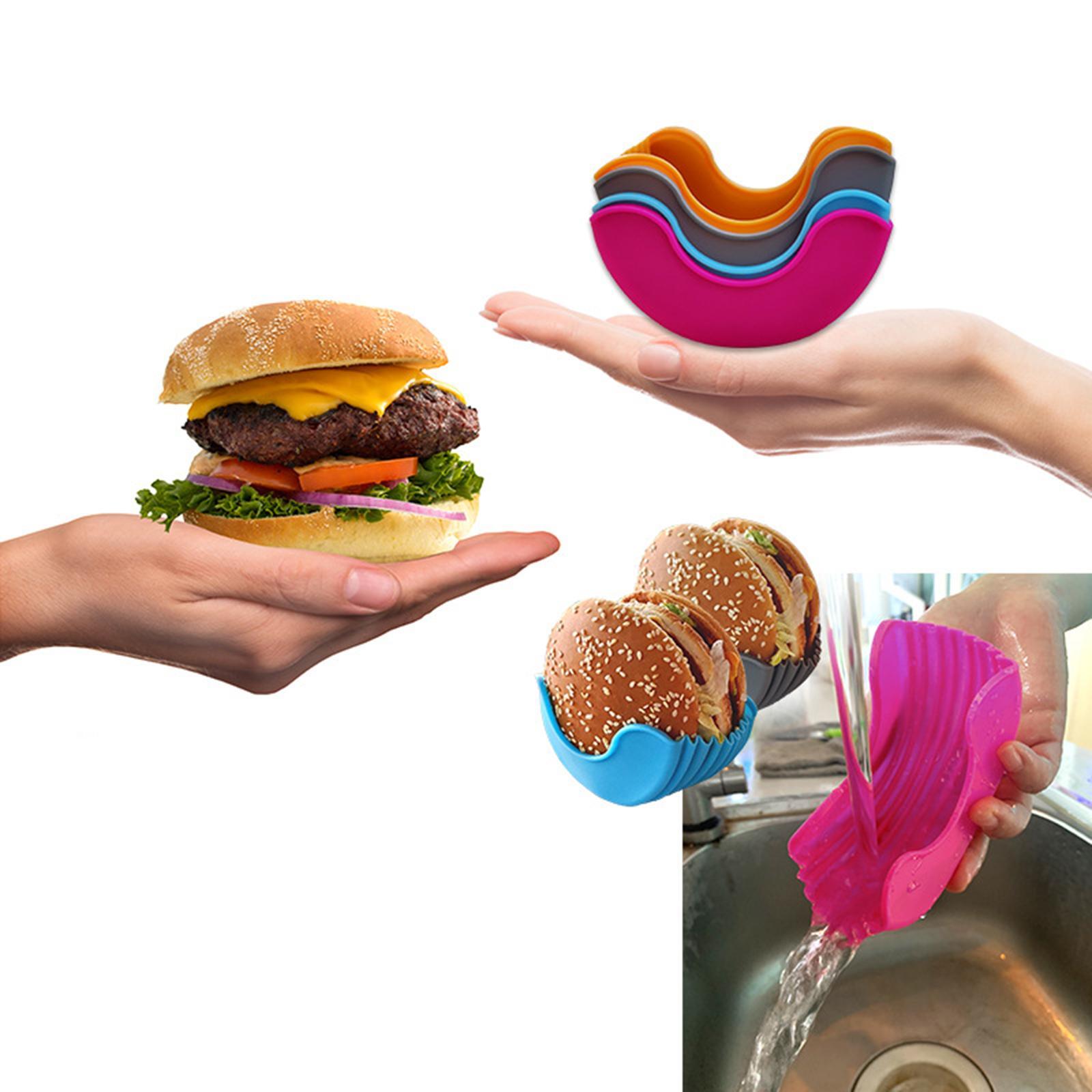 Silicone Hamburger Holder Hamburger Sandwich Burger Holder for
