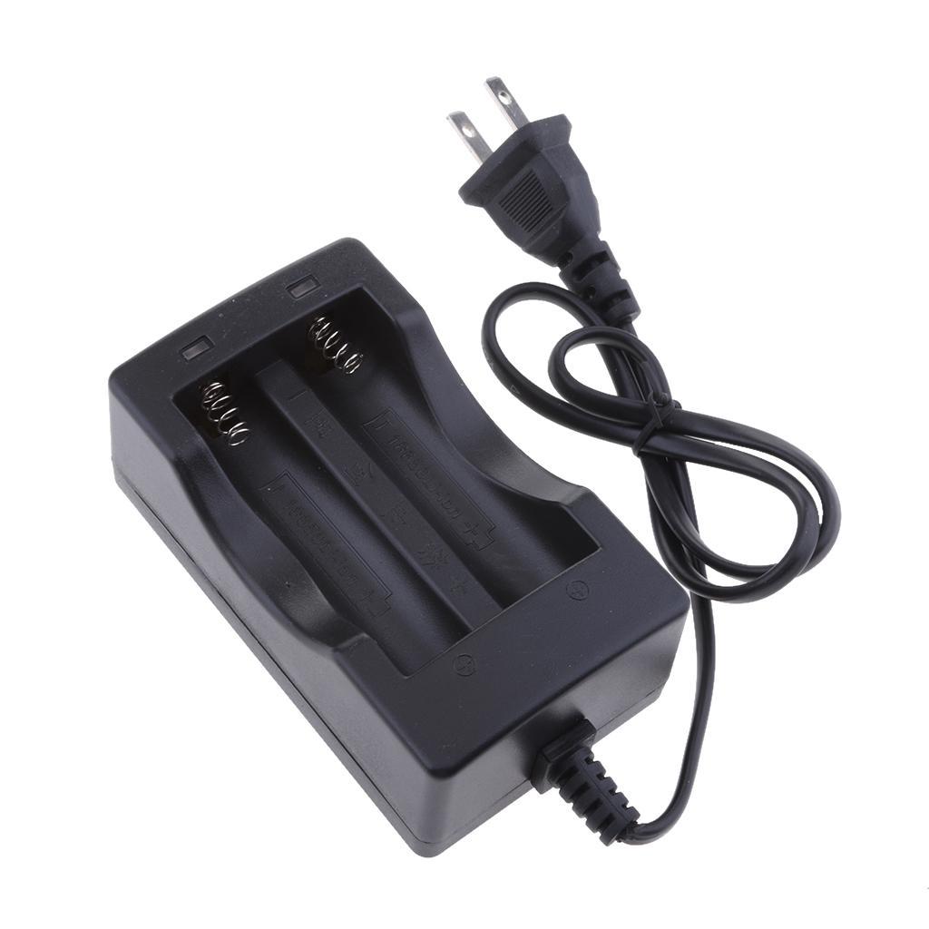 US Plug 2-slot Flashlight Miner's Lamp Lighting Battery Charge