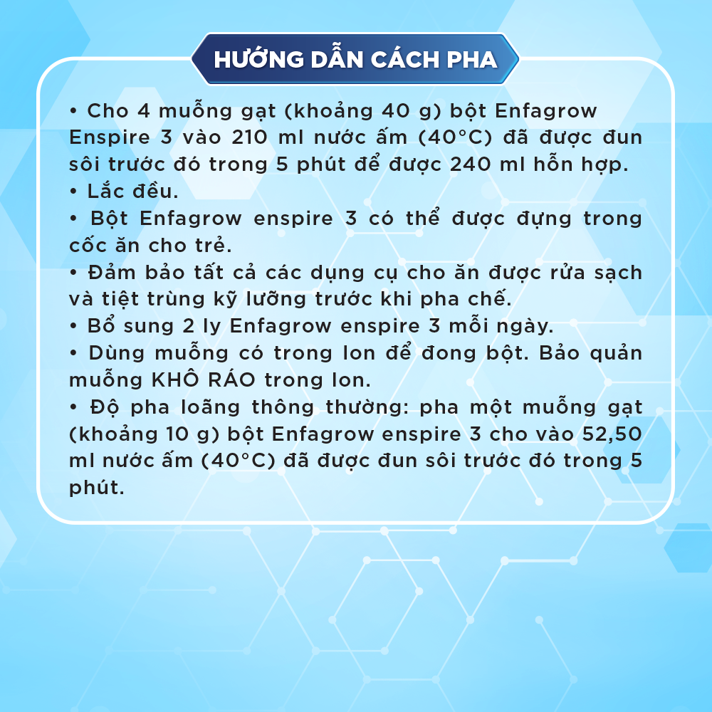 Sản phẩm dinh dưỡng Enfagrow Enspire 3 850G - Dành cho trẻ 2 -6 Tuổi