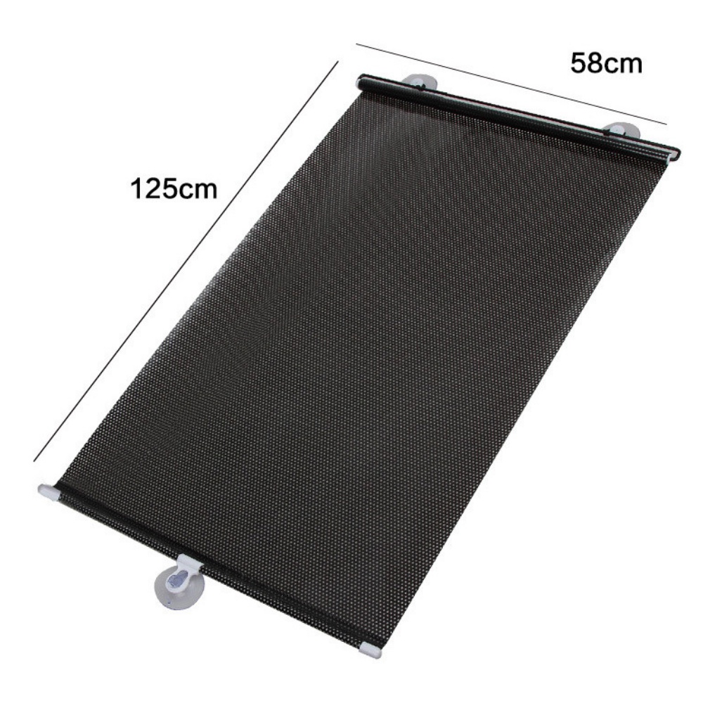 Rèm Che Nắng Ô tô, Chống Tia Uv Tự Cuộn Gọn Gàng Cho Xe Hơi, Rèm Che Nắng Cửa Sổ 58*125cm