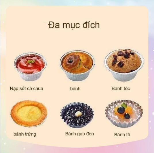 Set 100 cốc, chén, khuôn giấy bạc nướng hàu, bánh, tart trứng siêu tiện lợi GD603-ChenBac100