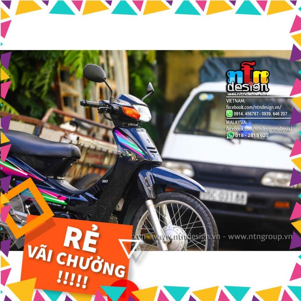 Tem Rời Wave Nhỏ Mẫu Zin Hồng Xanh Đen