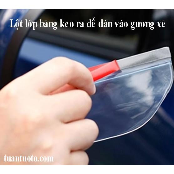 Bộ 02 miếng vè che mưa gương chiếu hậu ô tô