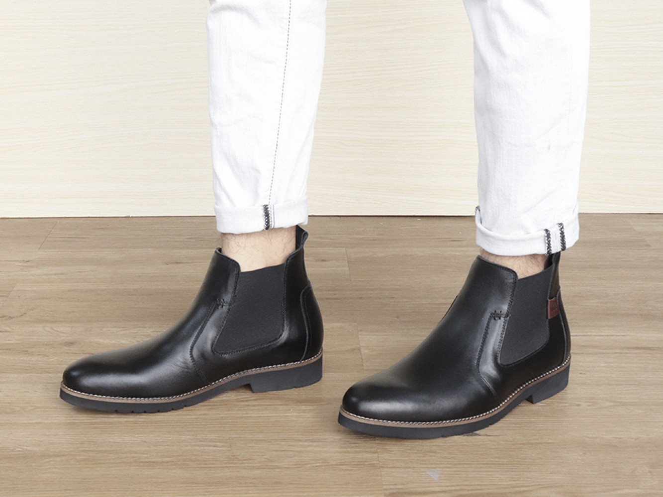 GIÀY TĂNG CHIỀU CAO - GIÀY CAO DÀNH CHO NAM GIỚI T&amp;TRA S1077 BOOTS - CAO 7CM GIÀY ĐỘN NAM CAO VƯỢT TRỘI