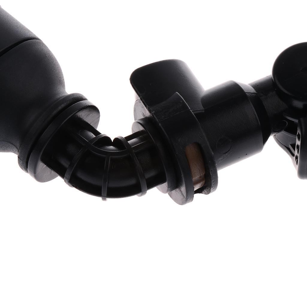 2xWater Bag Hydration Pack Bite Valve Nozzle Bladder Black 7.5x7cm 90 Degree