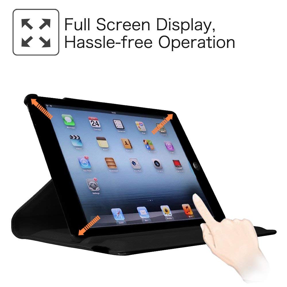 Bao da dành cho iPad 2 / 3 / 4 xoay 360 độ chống bụi chấm thấm tiện lợi - Hàng nhập khẩu