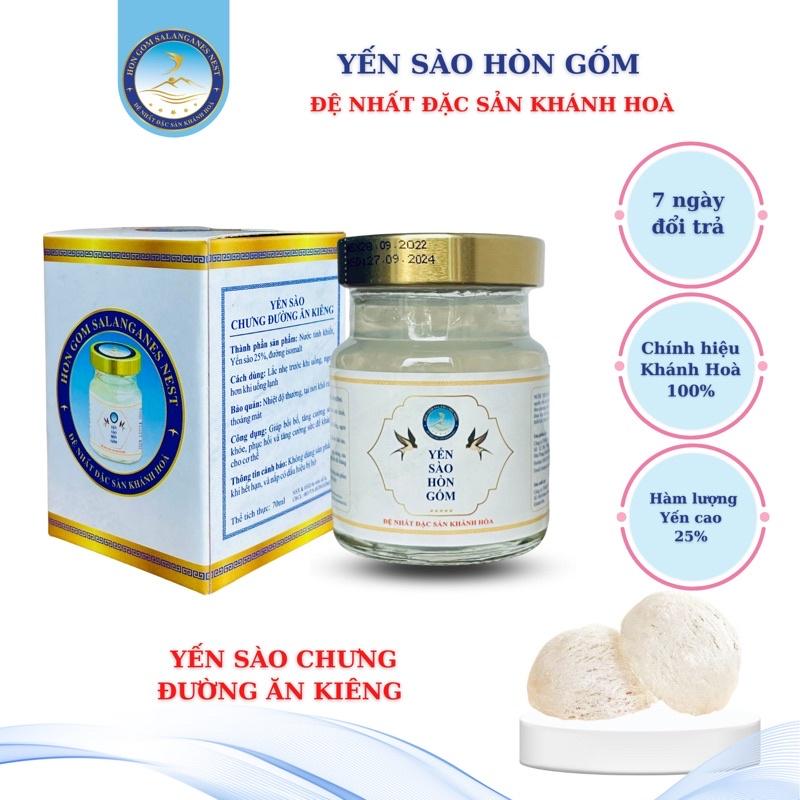 Nước Yến Sào Chưng Đường Ăn Kiêng - Yến Sào Hòn Gốm Chính Hiệu Khánh Hoà - H G SALANGANES NEST