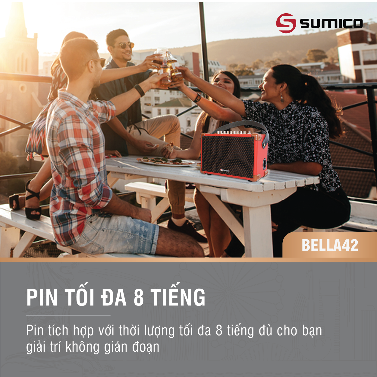 Loa Karaoke Di Động Sumico Bella 42 - Hàng Chính Hãng