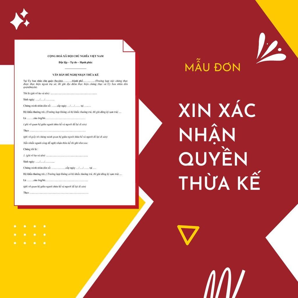 Mẫu đơn xin xác nhận quyền thừa kế chuẩn mới nhất + Hướng dẫn viết đơn của Luật sư