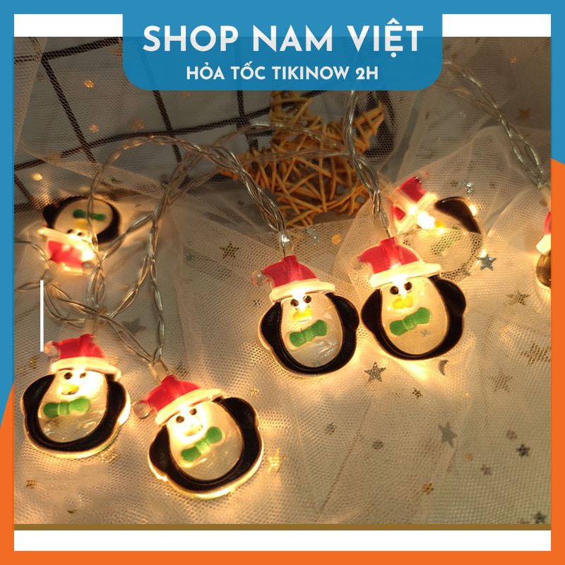 Dây Đèn Led Fairy Light Trang Trí Giáng Sinh Biểu Tượng Cây Thông, Người Tuyết, Ông Già Noel - Chính Hãng NAVIVU