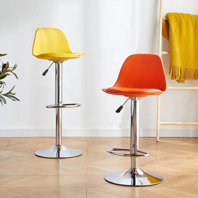 Ghế quầy bar, thu ngân, Ghế đệm da có tựa cao cấp ( mầu sắc đa dạng)/ Newly Design Cheap Commerical Colorful Bar Furniture Seat