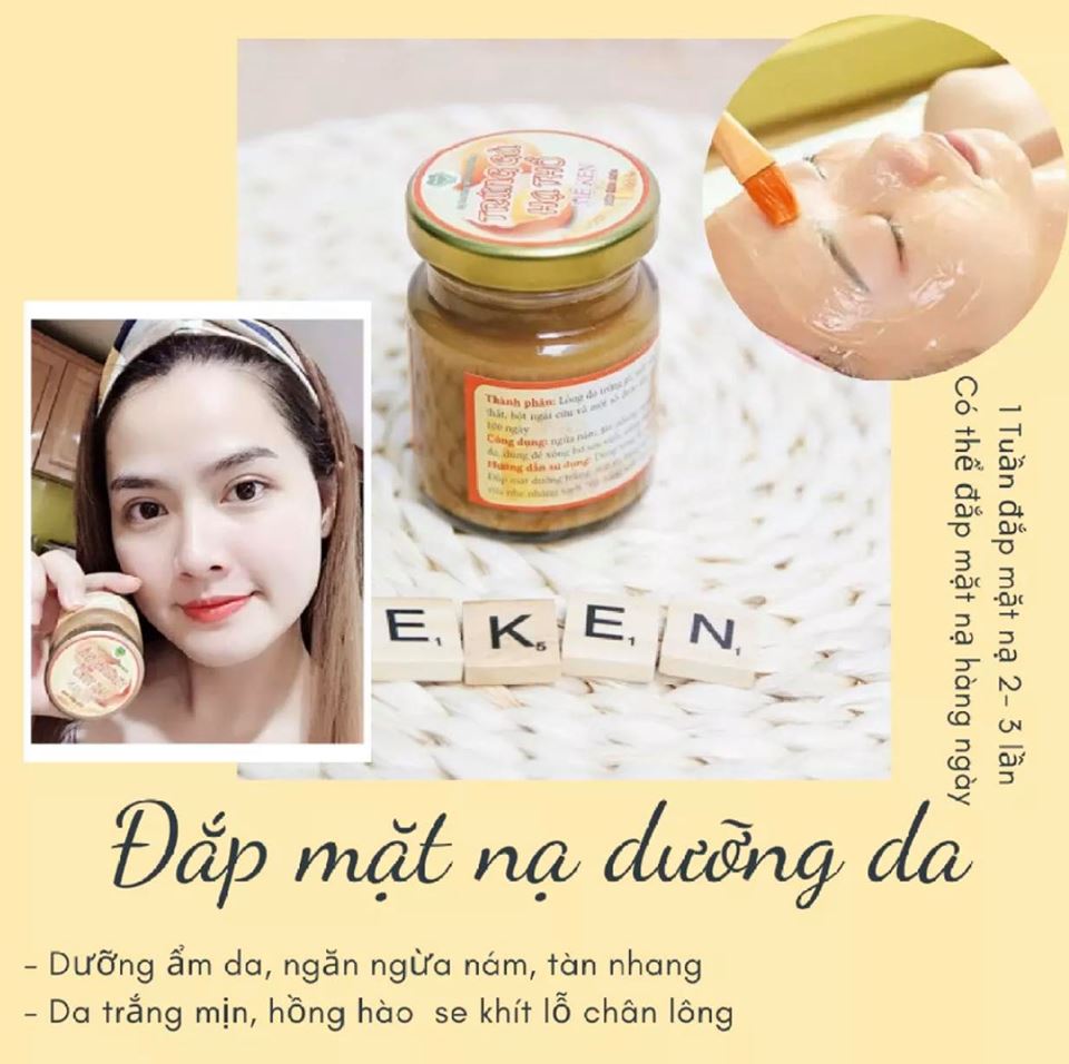 Trứng Gà Ta Hạ Thổ Mẹ Ken - 100ml (ngừa nám, tàn nhang, cấp ẩm cho da, xông hơ sau sinh, đắp mặt)