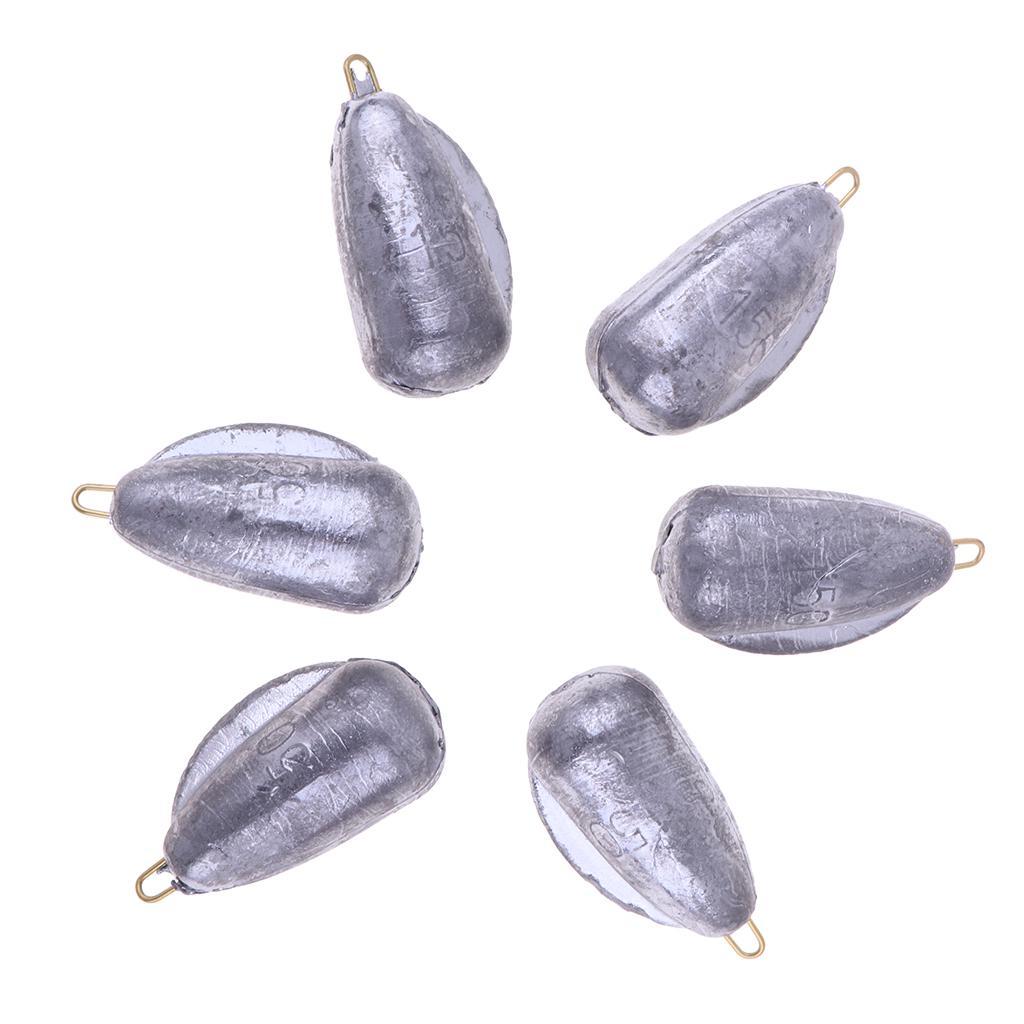 5 Pieces Fishing Lead Weights Sinkers with Connecting Hook for Carp Fishing Tackle Accessories