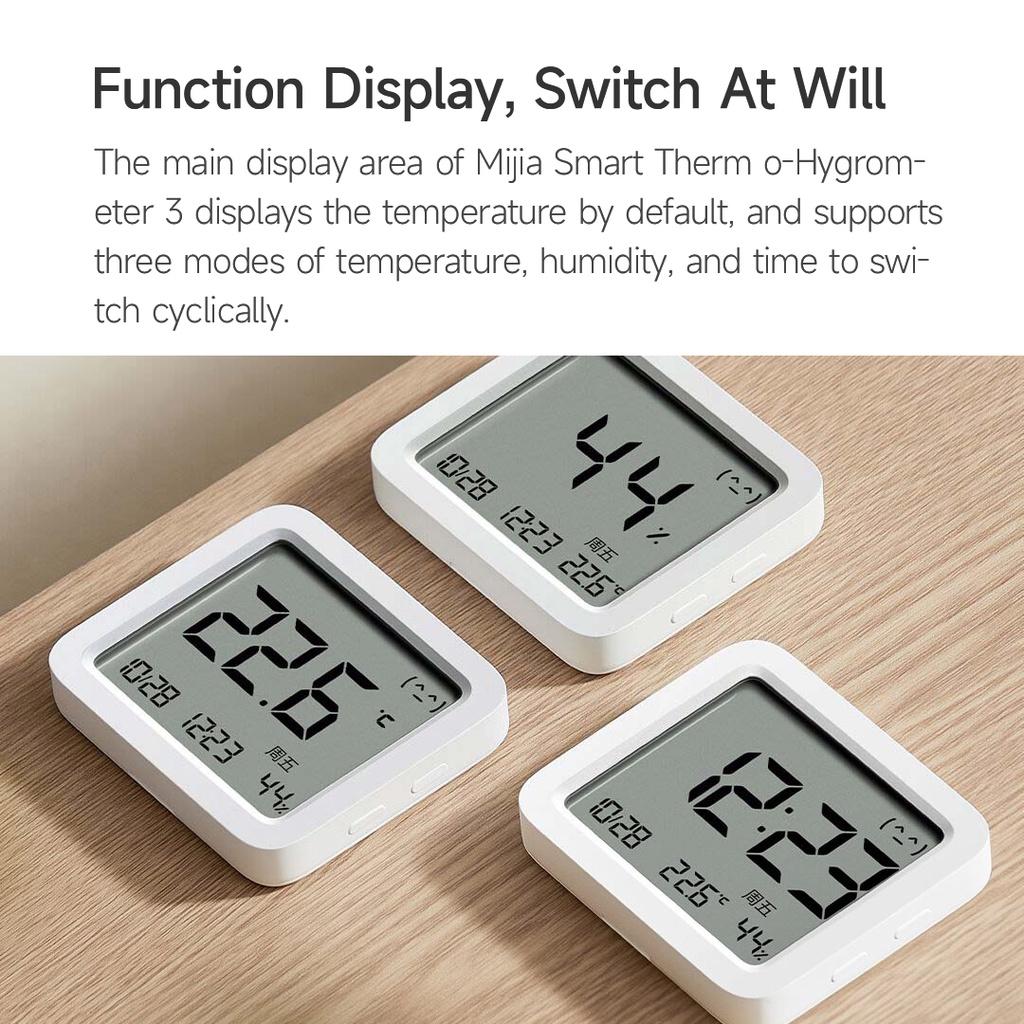 Máy Đo Nhiệt Độ Và Độ Ẩm Thông Minh 3 Cấp Độ Chính Xác Cao Màn Hình LCD Với Màn Hình LCD Hiển Thị Ngày Và Độ Ẩm Ngày Tháng Xiaomi Youpin Mijia