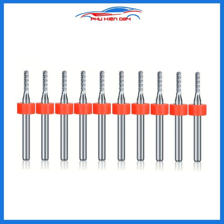 Mũi phay ngón CNC kích thước tùy chọn1.2mm, 1.5mm, 2mm, 2.5mm, 3mm