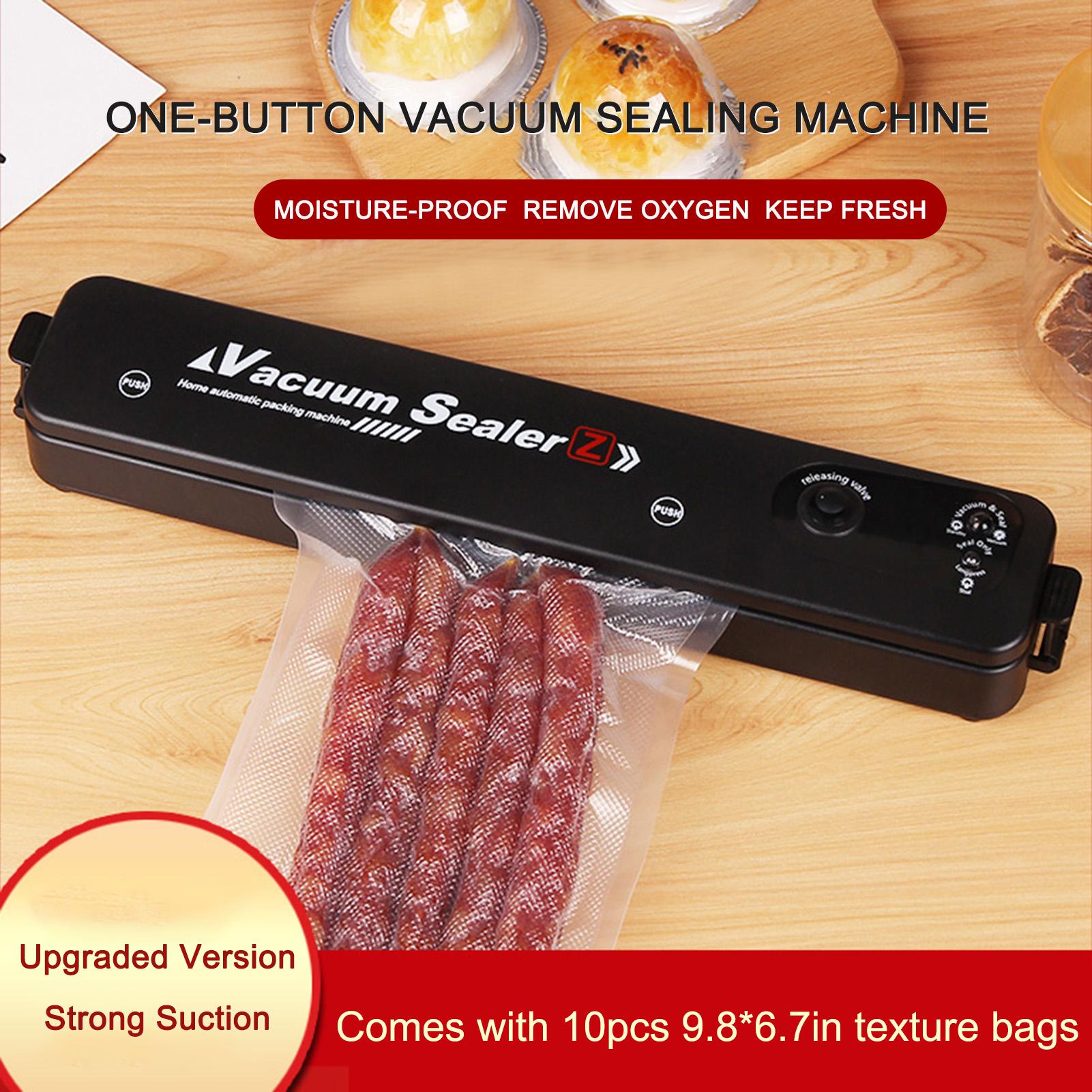 Máy hút chân không với 10 túi niêm phong 9,8 * 6,7 inches có thể đóng gói thực phẩm trong vài giây