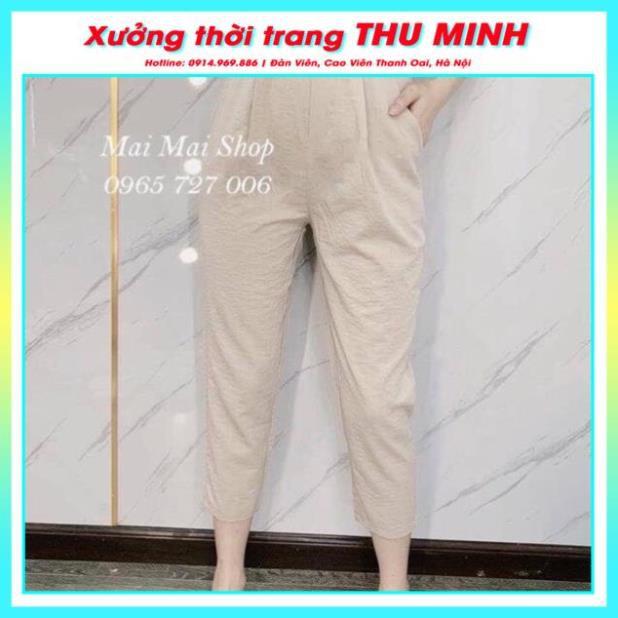 Quần dài baggy đũi thái. Chất đũi mát mềm mại cao cấp (40 - 65kg)