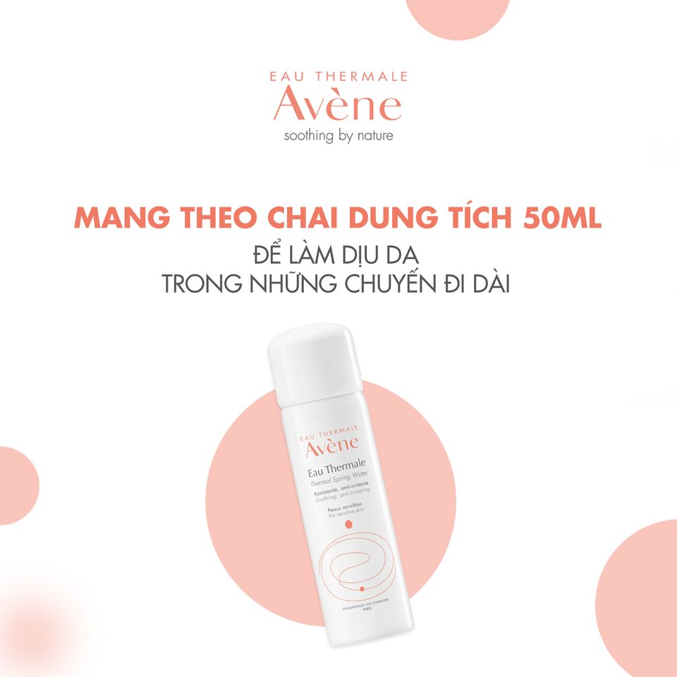 Xịt khoáng làm dịu, chống kích ứng da Avene thermal spring water 50ml/300ml TẶNG bông tẩy trang Jomi (Nhập khẩu)