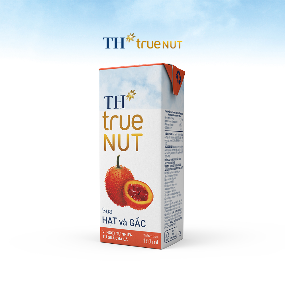 Thùng 48 hộp sữa hạt và gấc TH True Nut 180ml (180ml x 48)