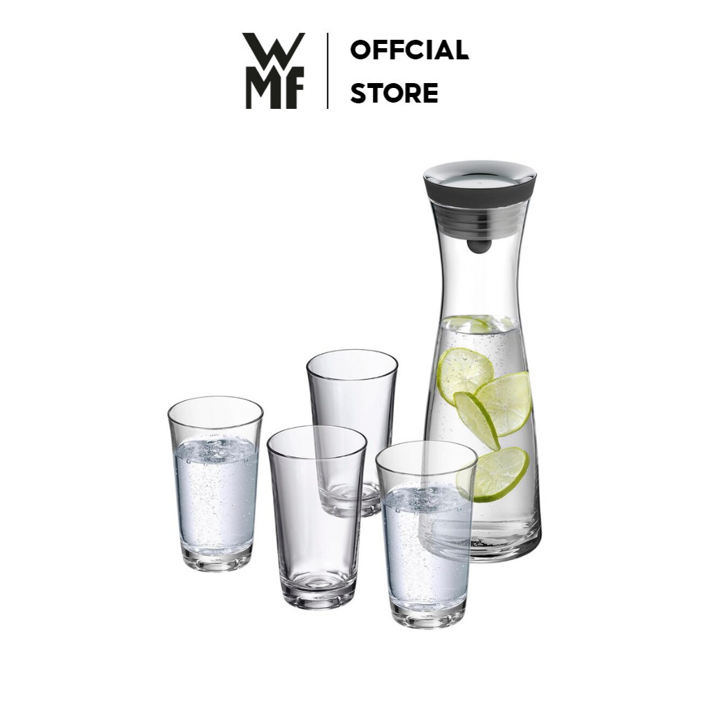 Bộ Bình Nước Thủy Tinh 1L Và 4 Cốc Thủy Tinh 250ml WMF Decanter Cao Cấp, Nhập Khẩu Chính Hãng 0617709992