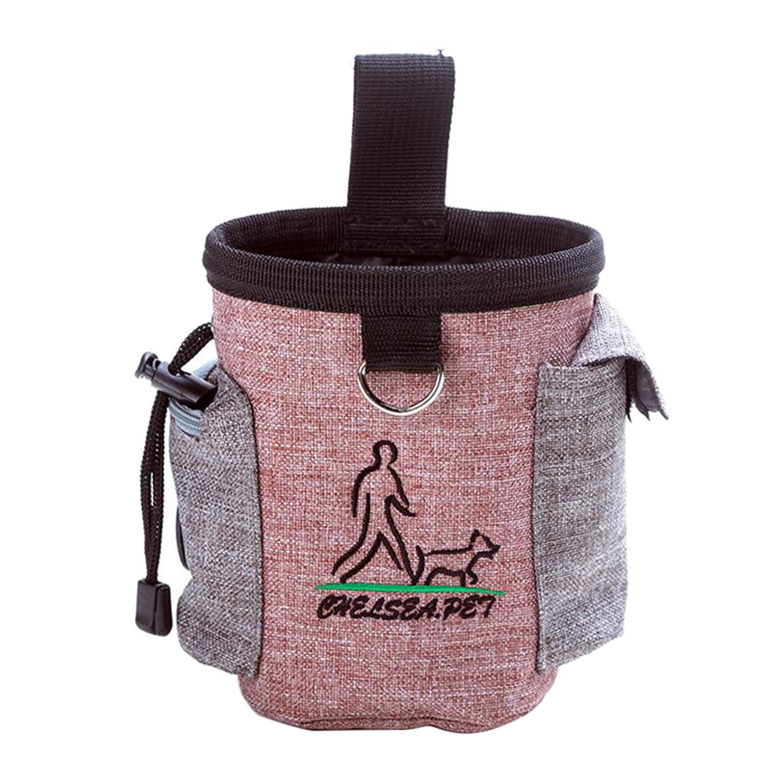Durable Dog Training Bag Travel Pouch Drawstring Dogs Toys Holder Carrier Black