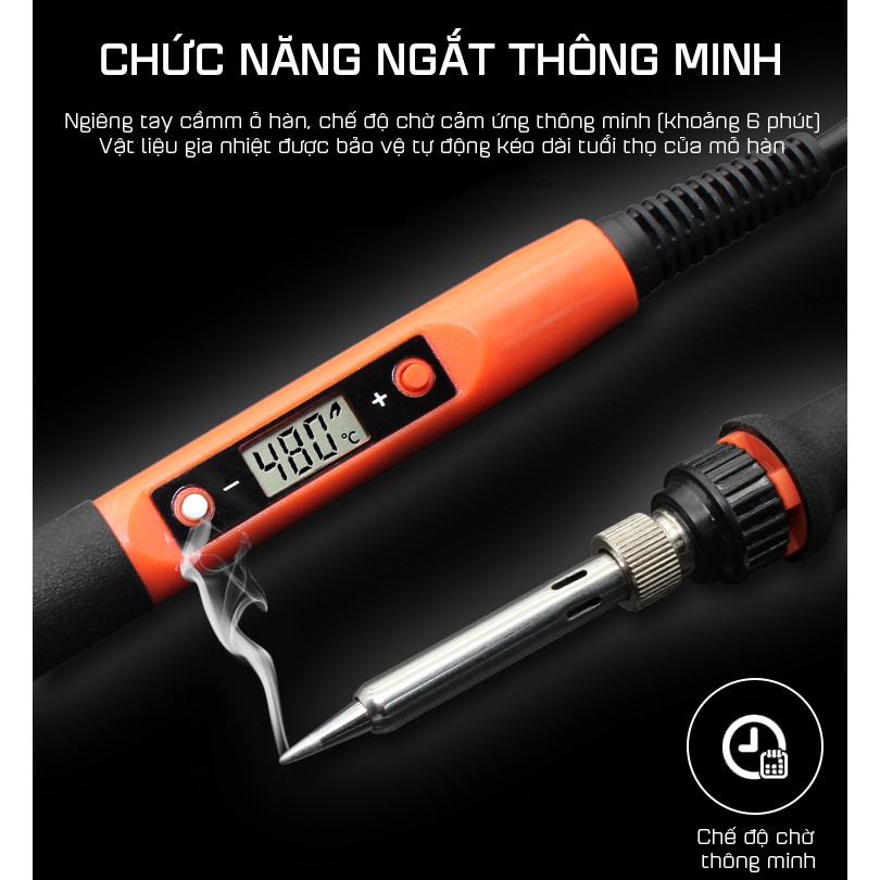 Mỏ Hàn Điều Chỉnh Nhiệt Độ 908DR 80W