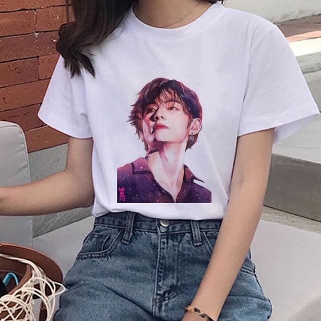 Áo Phông In Hình Vẽ BTS Thành Viên