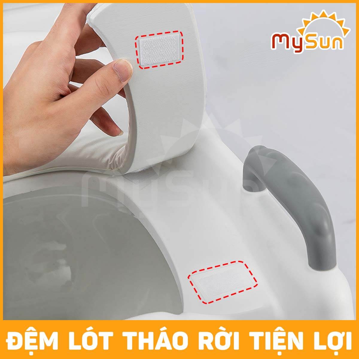 Thang kệ nắp bệ thu nhỏ bồn cầu đi vệ sinh toilet cho bé trai gái 1 2 3 5 tuổi lót pvc mềm MySun