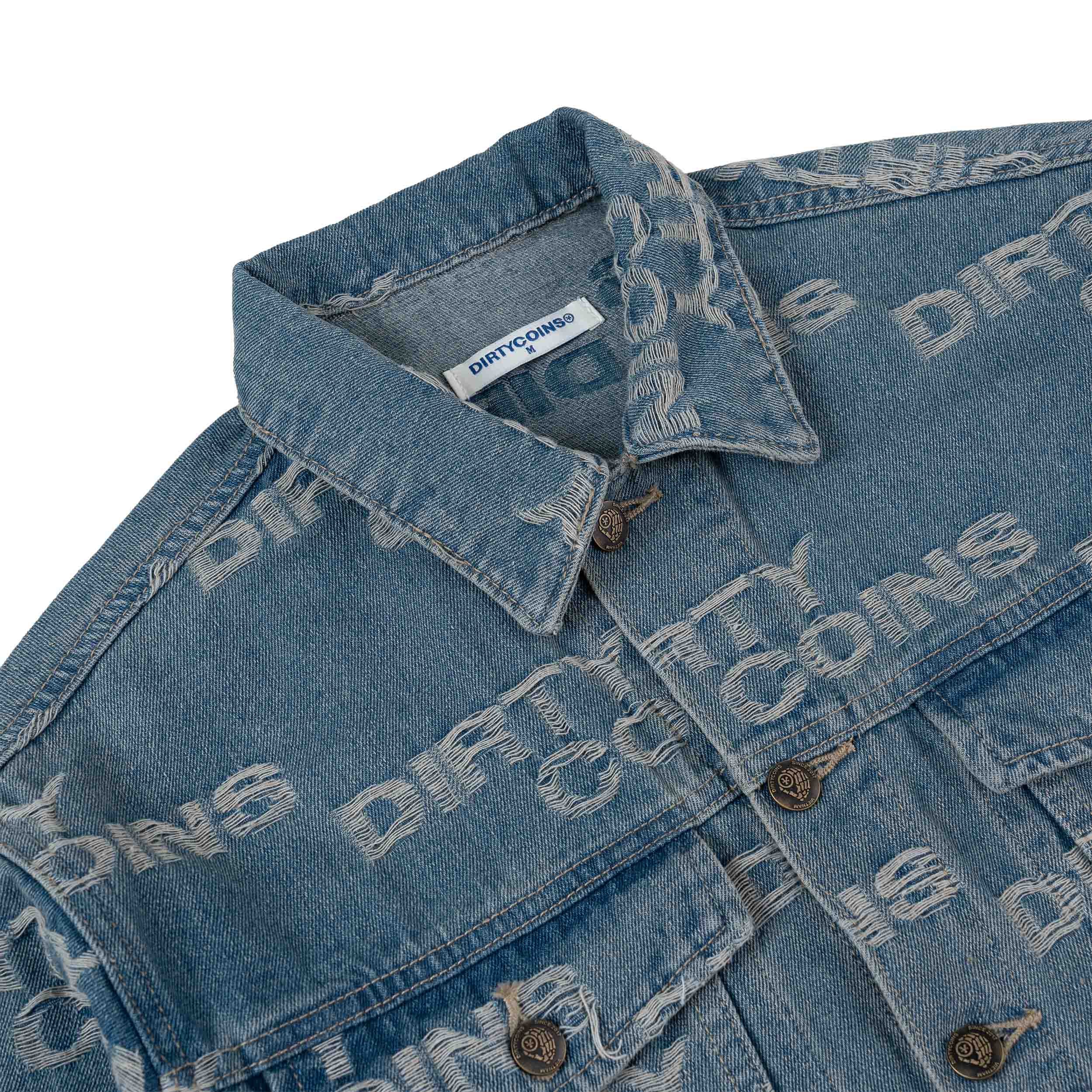 Áo Khoác Frayed Logos Denim Jacket - Blue Wash