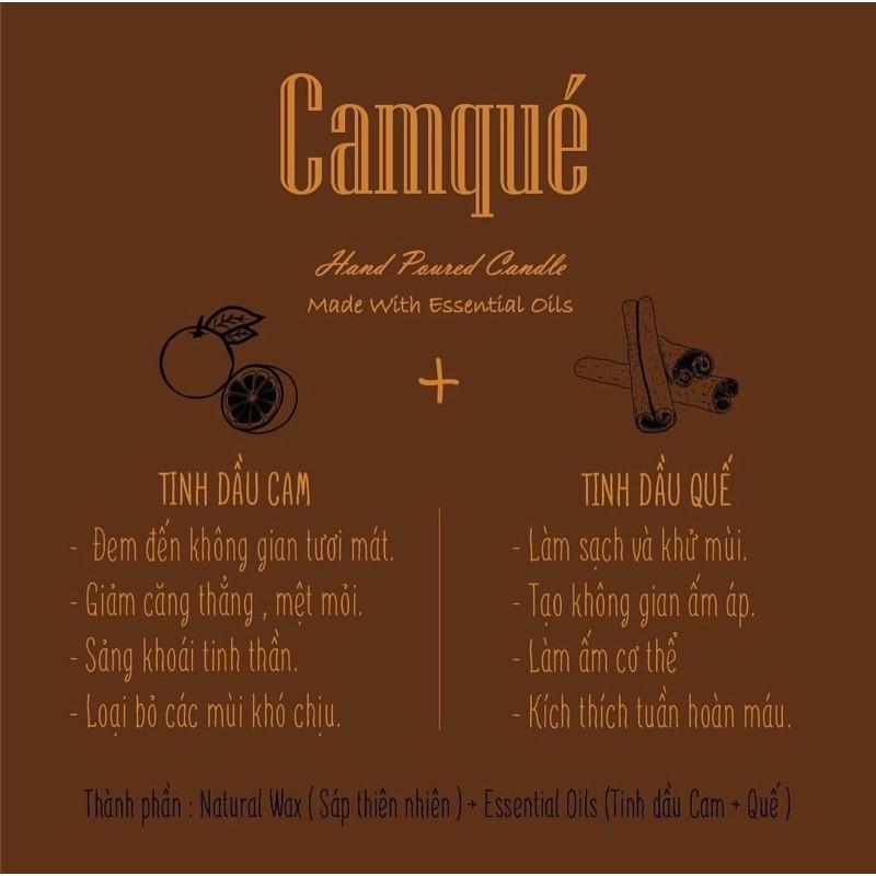 Nến thơm LÁ NHỎ - Camqué (Cam ngọt + Quế) - Ấm Áp - Sảng Khoái - Không khói - An toàn cho sức khỏe - A