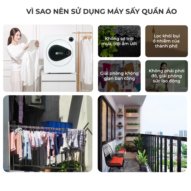 Máy Sấy Quần Áo 2GOOD GB10 - Hàng Chính Hãng