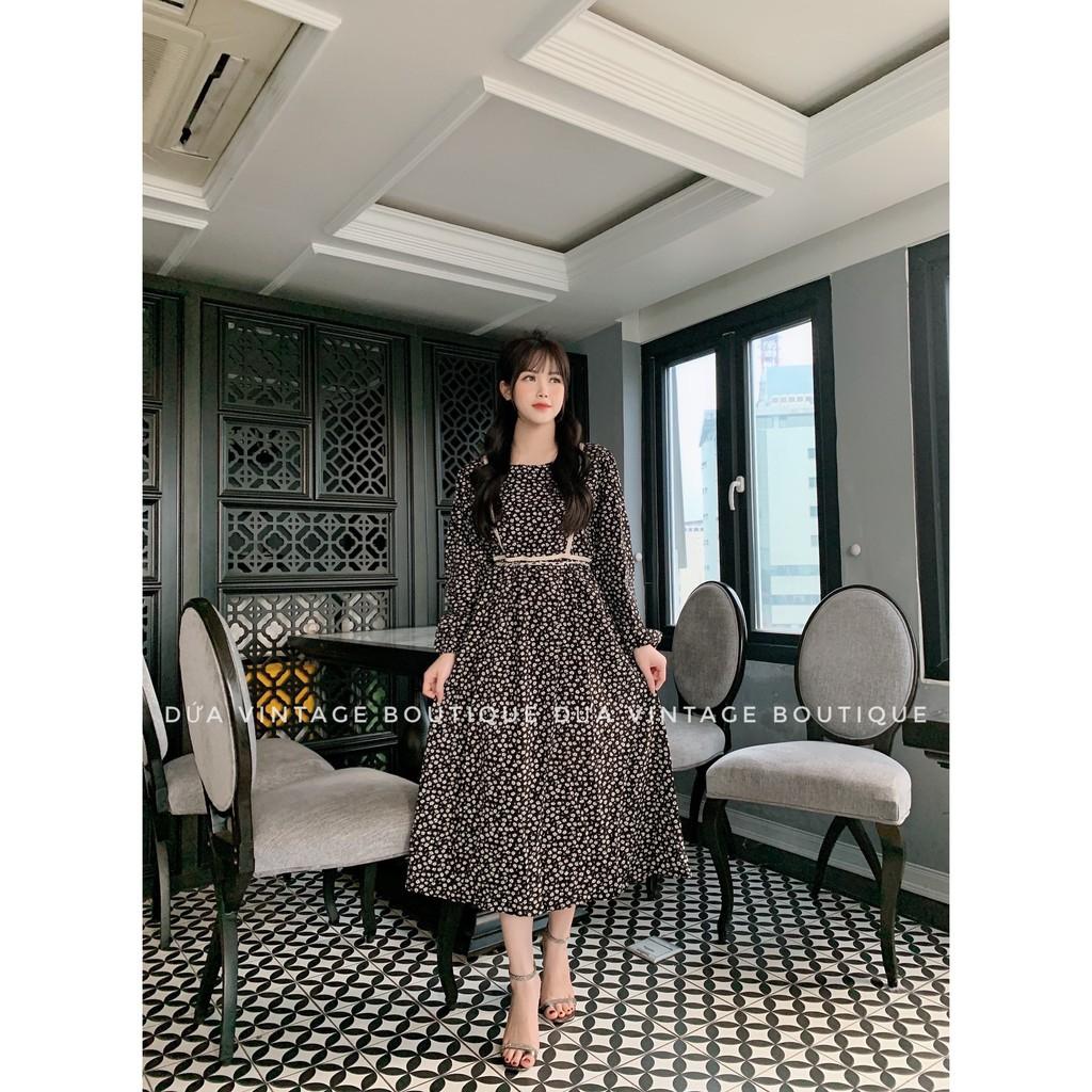 Đầm maxi dáng suông viền eo