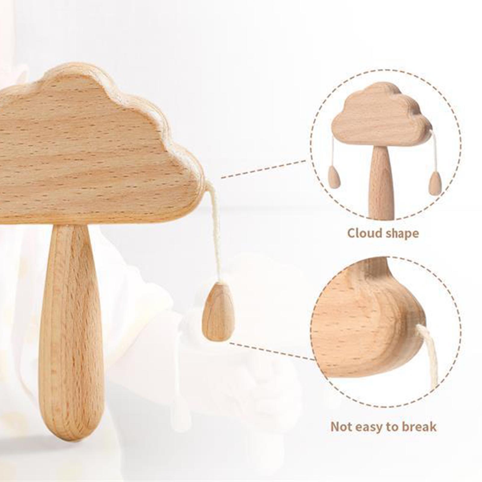 Wooden Baby Rattle Toy Montessori Toys Stroller Toy Small for Toddlers