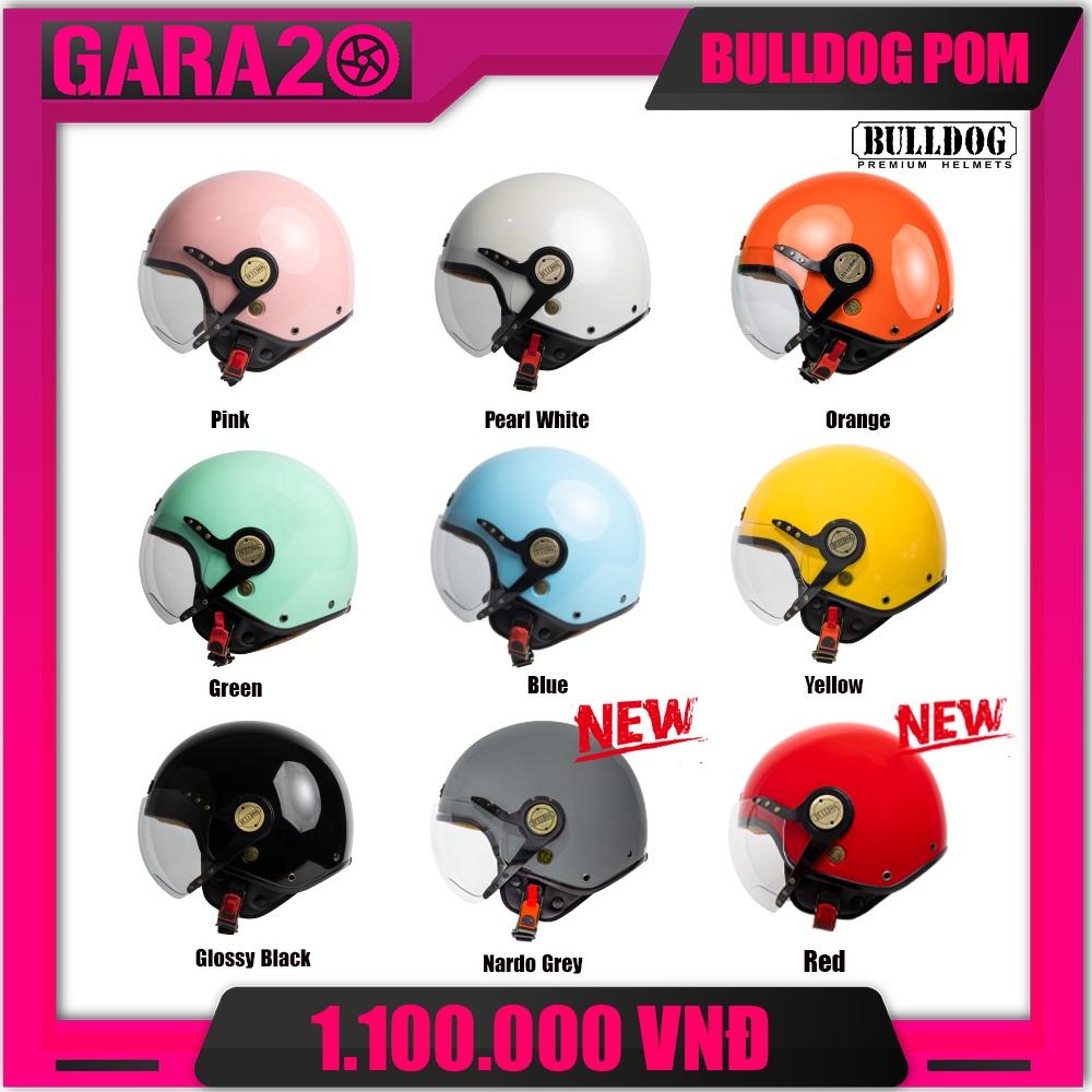 MŨ BẢO HIỂM CỔ ĐIỂN 3/4 BULLDOG POM - GARA20