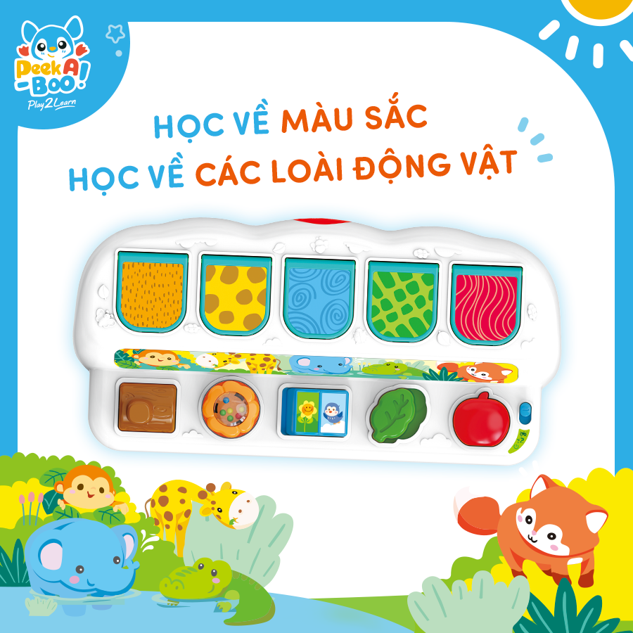 Đồ Chơi Nút Bật Rèn Luyện Tay-Mắt Cho Bé PEEK A BOO PAB048