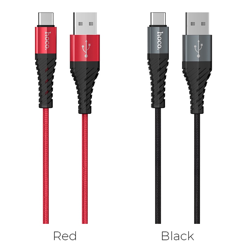 Cáp Sạc Nhanh Hoco X38 Dây Nylon Bền Chắc Chống Rối, Đầu USB to Type-C 3A &amp; Lightning 2.4A, Hỗ Trợ Sạc Pin Và Chuyền Dữ Liệu - Hàng Chính Hãng