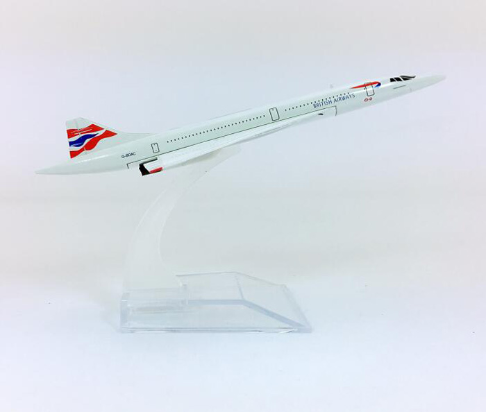 Mô hình máy bay tĩnh Concord British Airways 16cm