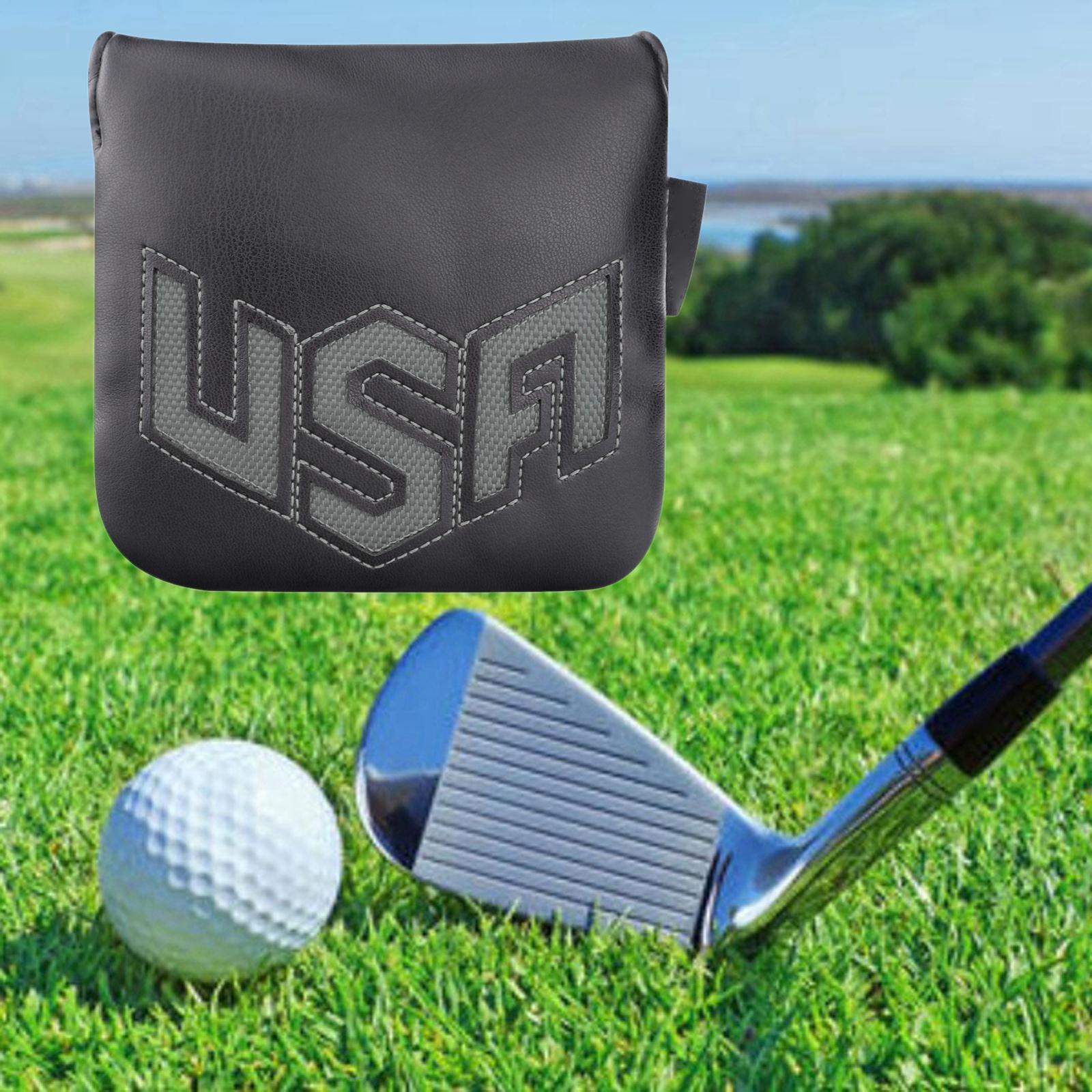 Golf Putter Head Cover Durable PU Leather Golf Club Headcover Head Protector