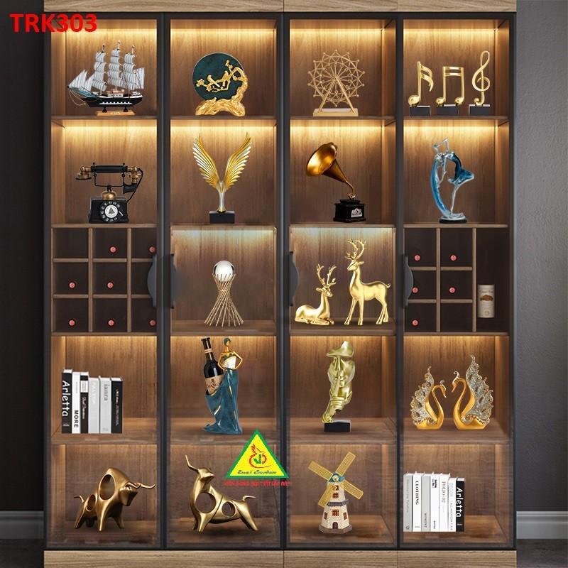 Tủ rượu gỗ MDF cánh kính TRK303 - Nội thất lắp ráp Viễn Đông ADV