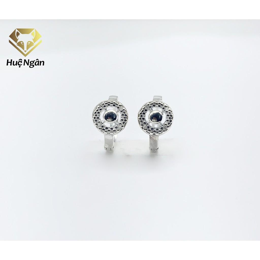 Bông tai bạc Ý 925 Huệ Ngân - Khuyên Vòng Xinh RYE140357